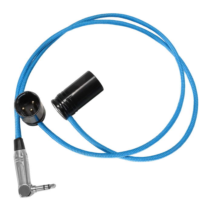 16” Straight Dual Low Profile Right Angle XLR to Single Stereo 3.5mm TRS