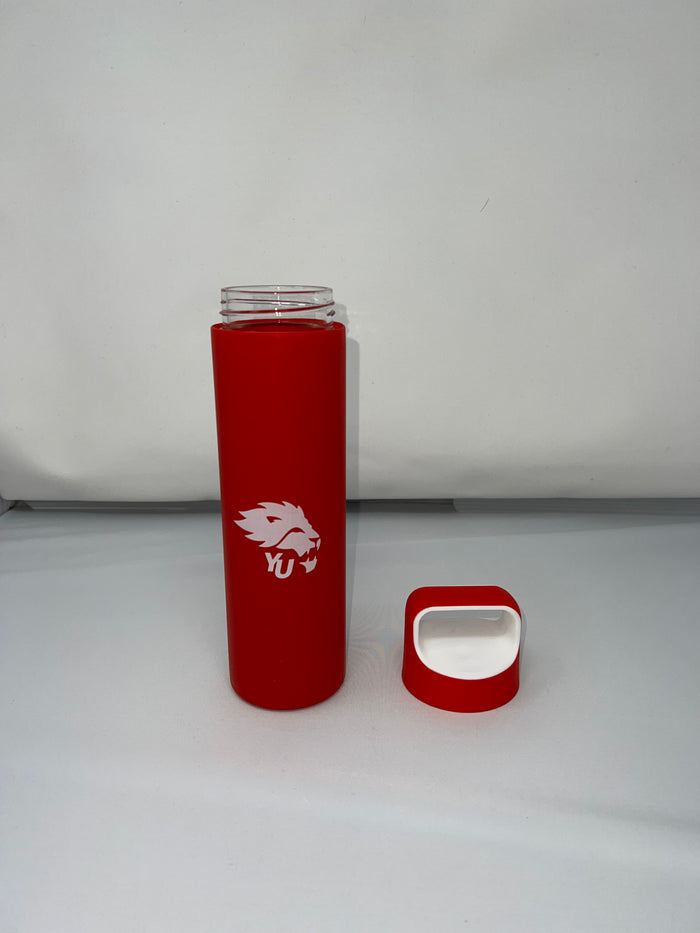 Lions Glass Water Bottle