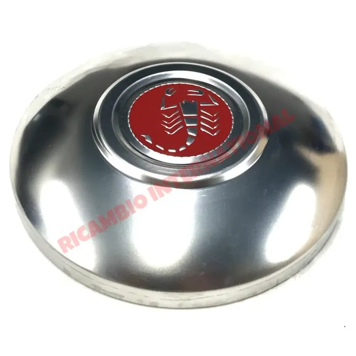 Abarth Borrani Hub Cap - Classic Fiat 500 - Chrome - Aluminium & Exterior Trim Parts