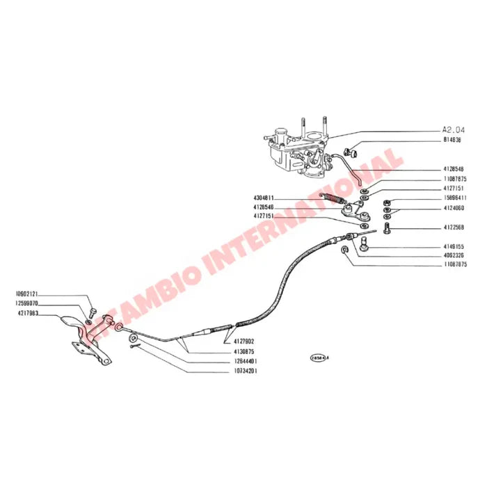 Accelerator Control Aluminium Lever Bush - Classic Fiat 500 126 - Fuel System