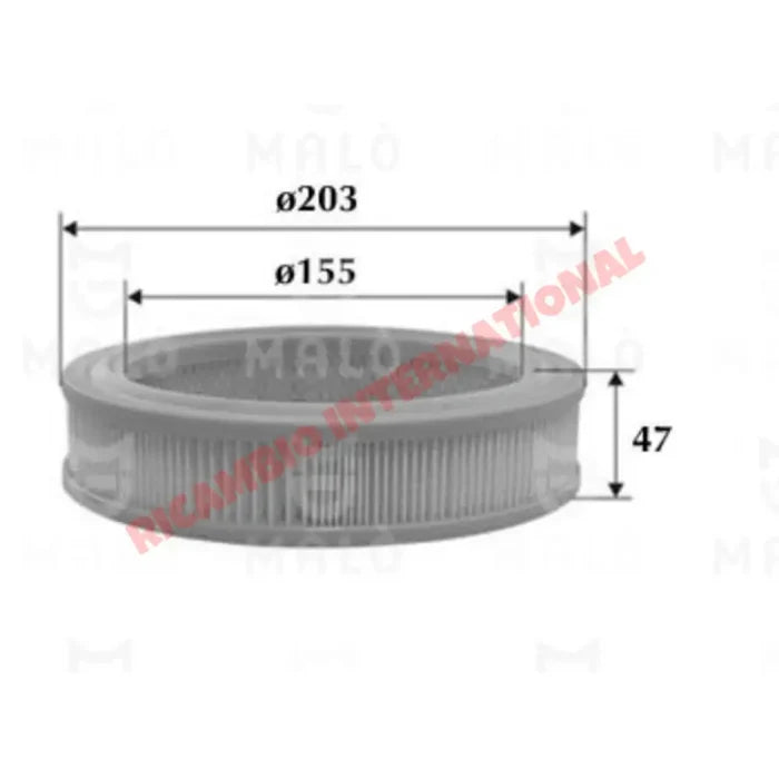 Air Filter - Fiat 127,128,Classic Panda,A112 - Autobianchi