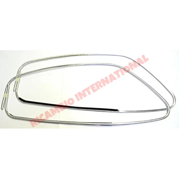 Aluminium Window Surround Trim Kit (with Quarter Light) - Fiat 600 - Chrome - Aluminium & Exterior Trim Parts