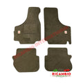 Black (4 Piece) Carpet Mats Set (LHD) - Classic Fiat 500 - Carpet