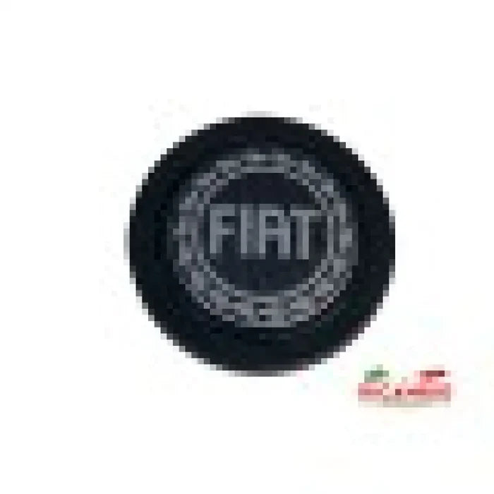 Black Leather ’LUISI’ Steering Wheel - Classic Fiat 500 126 - Fiat Black Carbon - Steering