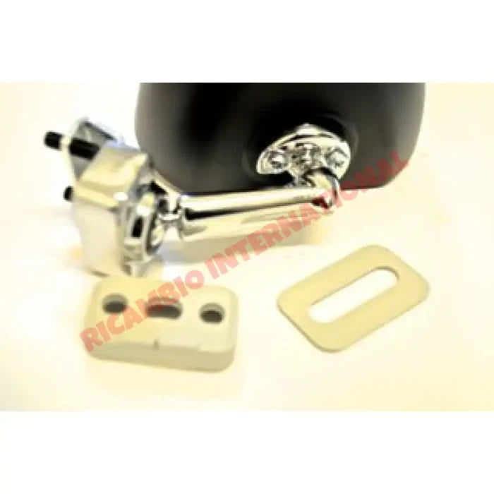 Black SEBRING Style Mirror (Clip-on) - Classic Fiat 500 126 600 850 - Mirrors