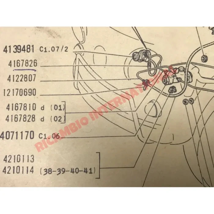 Brake Master Cylinder to Reservoir Copper Pipe - Classic Fiat 500 - Hydraulic & Related Parts
