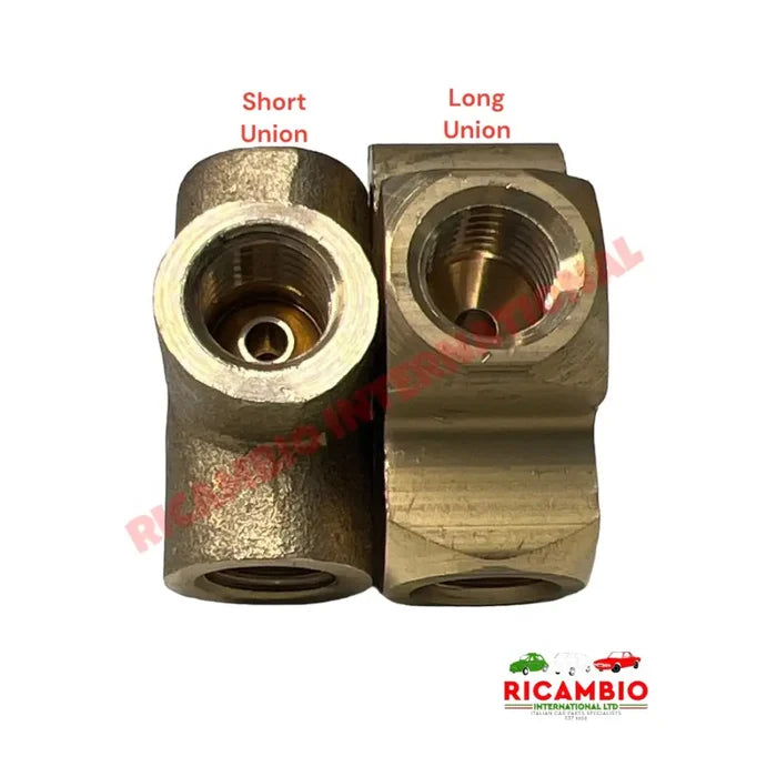 Brass Three Way Brake Joint/T-Piece (SHORT UNION) - Classic Fiat 500 600 - Brake Parts and Components