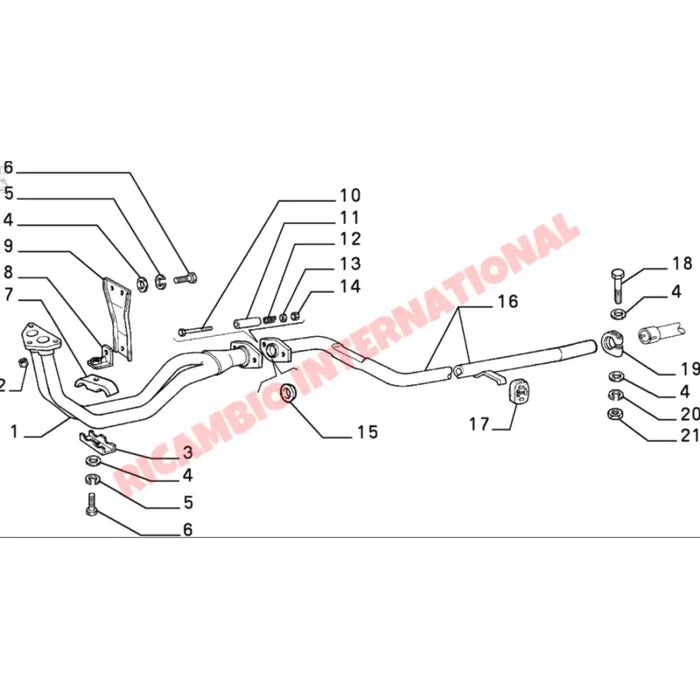 Centre Exhaust Pipe - Classic Fiat Panda 4x4 - Exhaust