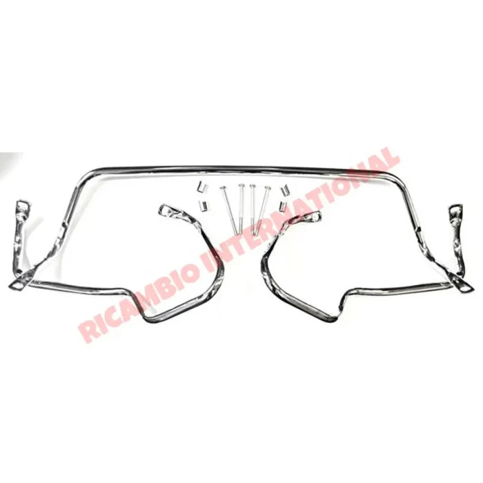 Chrome Bumper/Knudge Bar Overiders Kit (3 piece) & Fitting Kit - Classic Fiat 500 - Classic Fiat 500 Parts & Spares