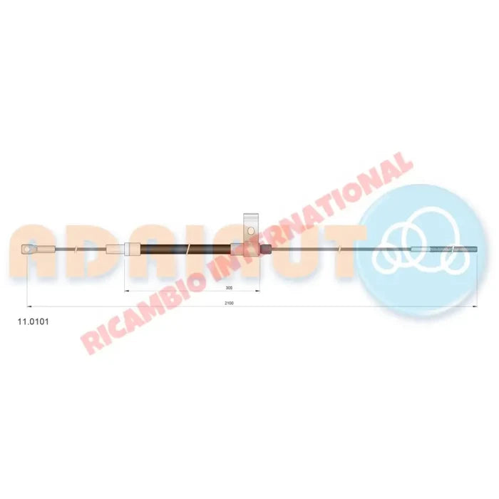 Clutch Cable - Classic Fiat 500 N/D/F/L - Cables - Clips and Springs