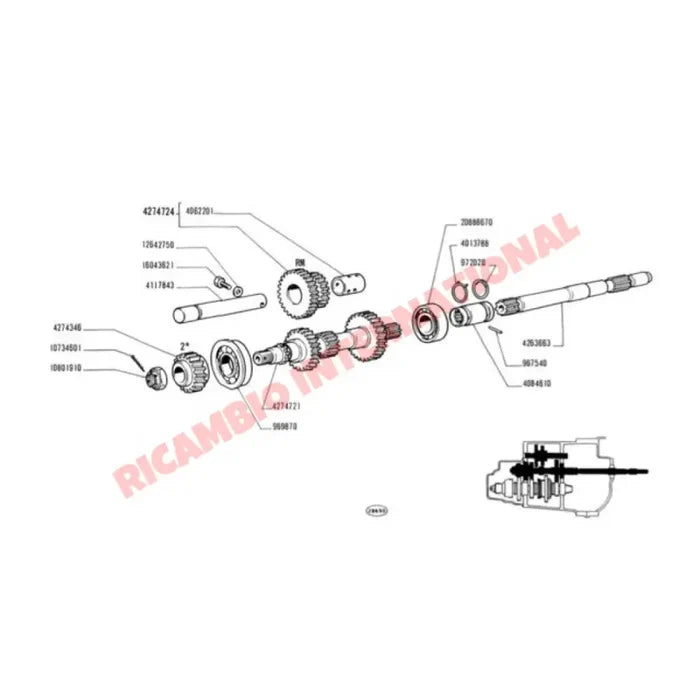 Complete Gearbox Bearing Kit (6 piece) - Classic Fiat 500 126 - Bearings