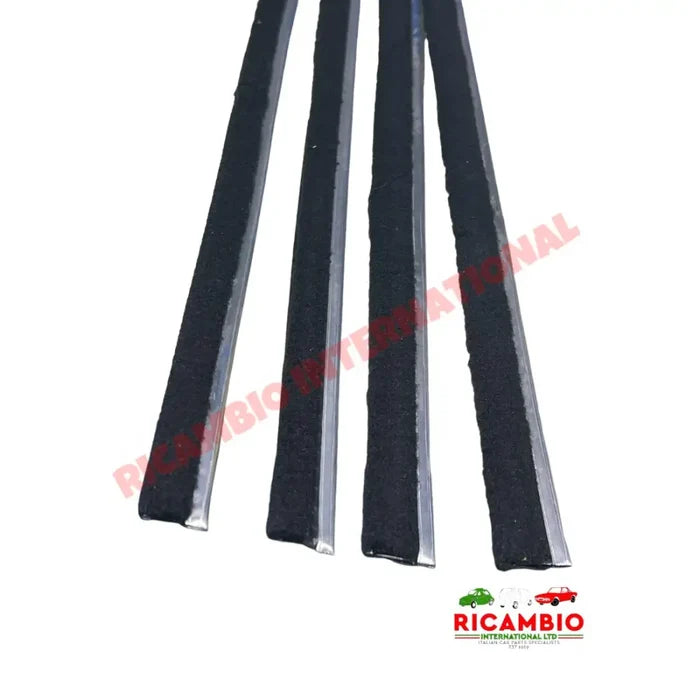 Door Glass Scrapper Weatherstrip Kit - Lancia Fulvia Coupe - Lancia Fulvia Gaskets - Seals & Rubber Parts