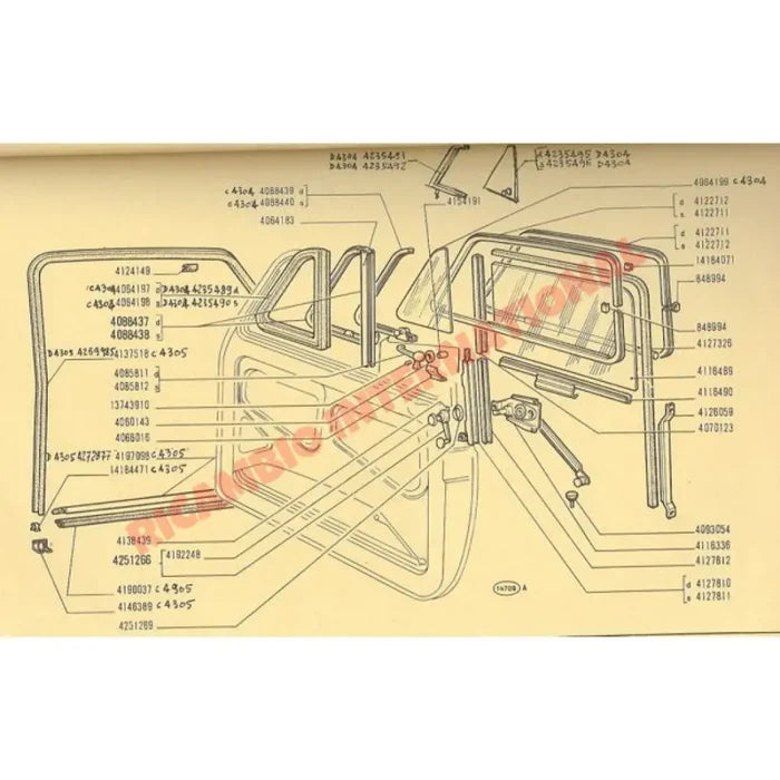 Door Window Guide (Rear) - Classic Fiat 500 - Glass & Associated Parts