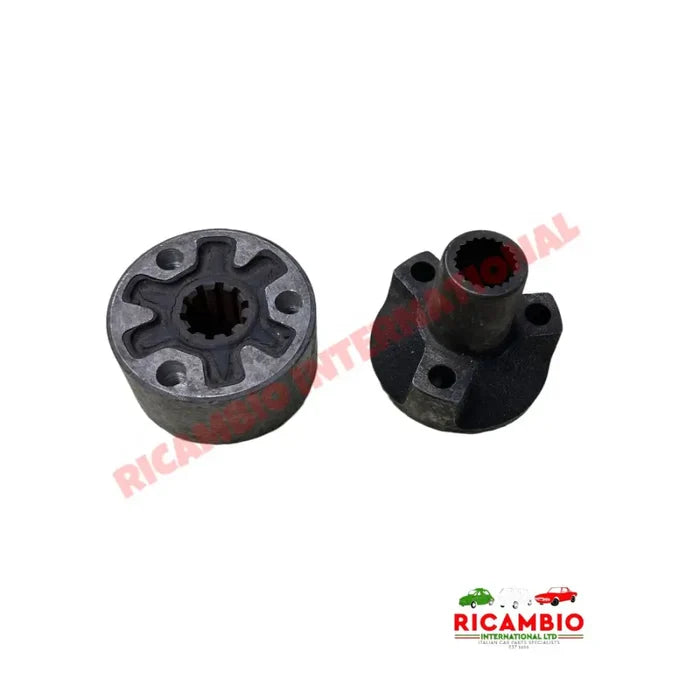 Drive Shaft Flange & Aluminium Coupling Kit (3 Bolt Fitting) - Classic Fiat 500 Nuova S1(1957) - Rear Axle