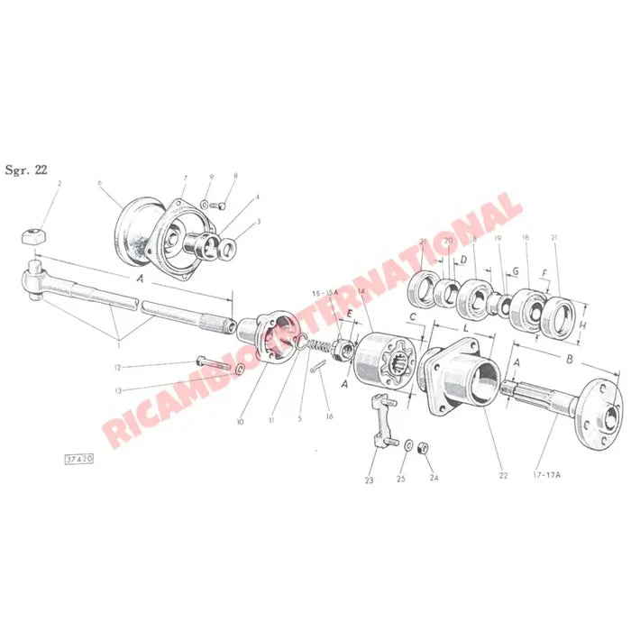 Drive Shaft Flange & Aluminium Coupling Kit (3 Bolt Fitting) - Classic Fiat 500 Nuova S1(1957) - Rear Axle