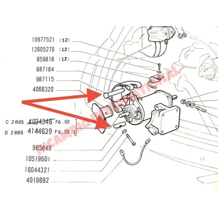 Dynamo Strap Top & Bottom Fixings - Classic Fiat 500 126 - Reconditioned Parts