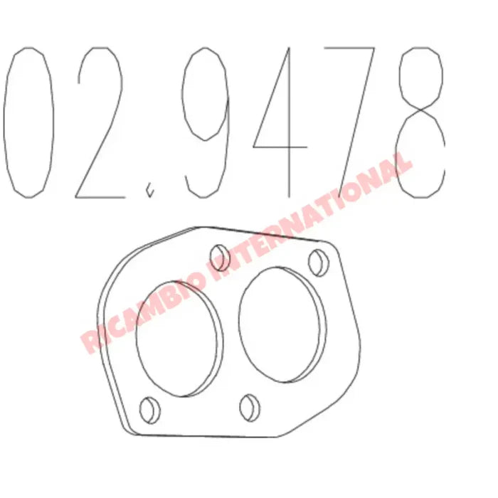 Exhaust Down Pipe & Gasket - Fiat 127 - 127 & 128