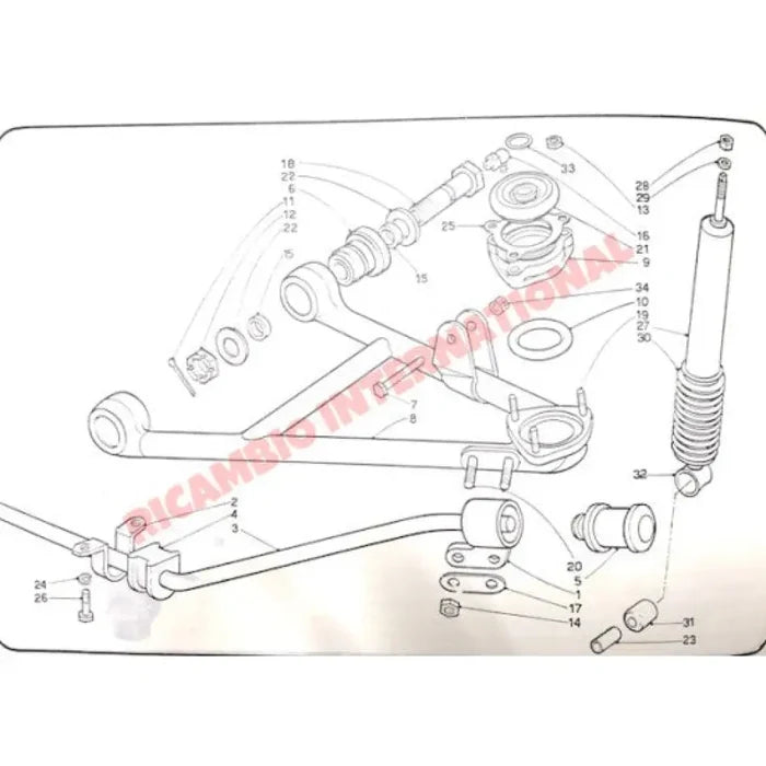 Front Anti Roll Sway Bar Bush (14mm) - Lancia Fulvia Flavia - Suspension