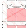 Front Brake Pads - Alfa Romeo Spider,Montreal,1750,2000 Ferrari 208,308,Dino,Mondial - Ferrari