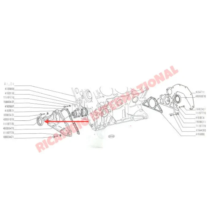 Front Engine Oil Seal - Fiat 130 all models - Engine Parts