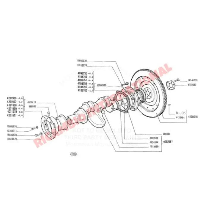 Front Main Bearing Bolt Kit - Classic Fiat 500 126 - Engine & Associated Items