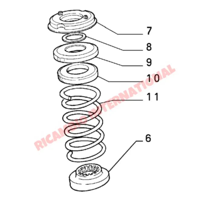 Front Shock Absorber Mounting Bearing - Classic Fiat Panda,New Panda,Uno,Strada/Ritmo Autobianchi A112,Lancia Y10