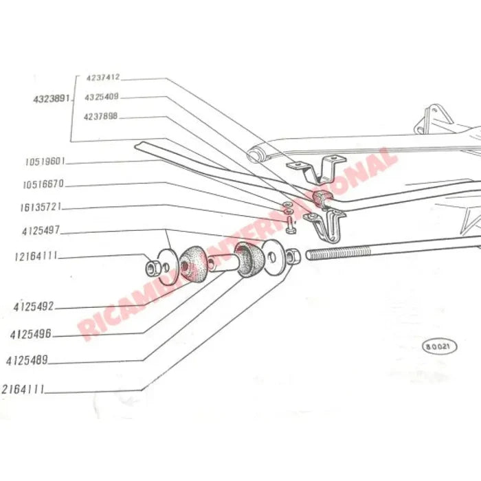 Front Stabiliser Bar Bush Kit (2 piece) - Fiat Regata,125,132 - Suspension Parts