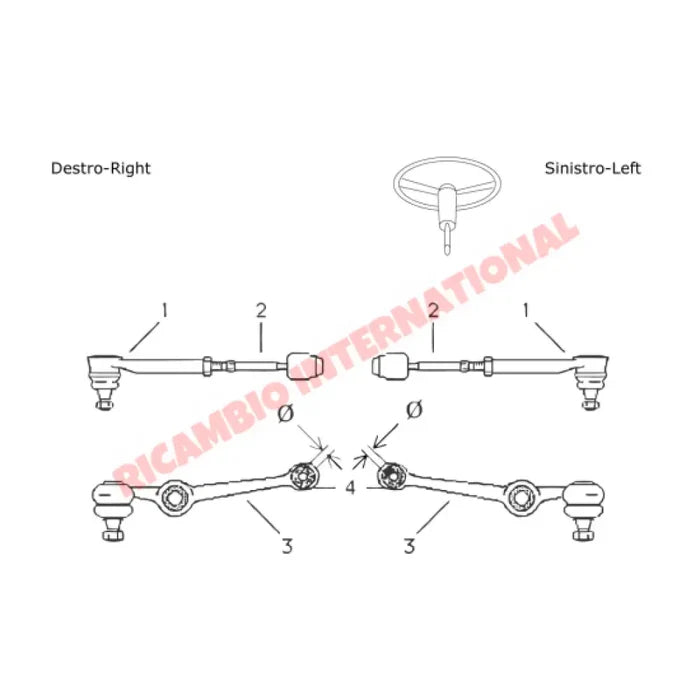 Front Suspension Arm (8mm BOLT) - Fiat 128 Autobianchi A112 - Suspension