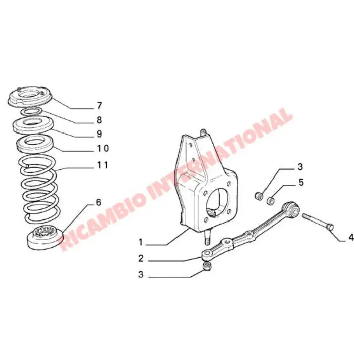 Front Suspension Ball Joint & Bracket - Classic Fiat Panda - Suspension and Related Parts