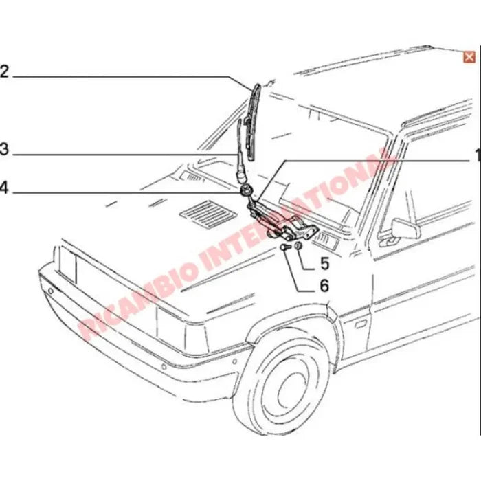 Front Wiper Arm (RHD) - Classic Fiat Panda - Wiper - Washer & Associated Parts