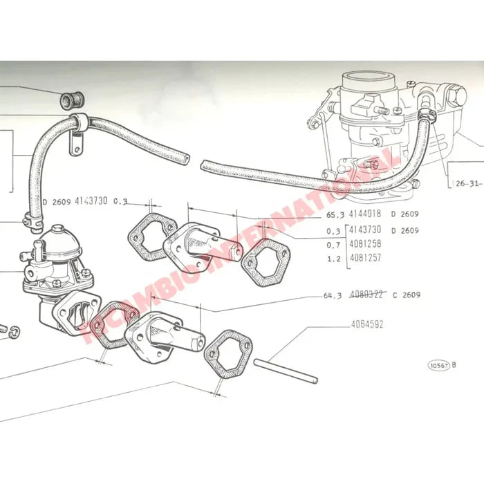Fuel Pump Spacer - Fiat 850 1300,1500 - Fuel