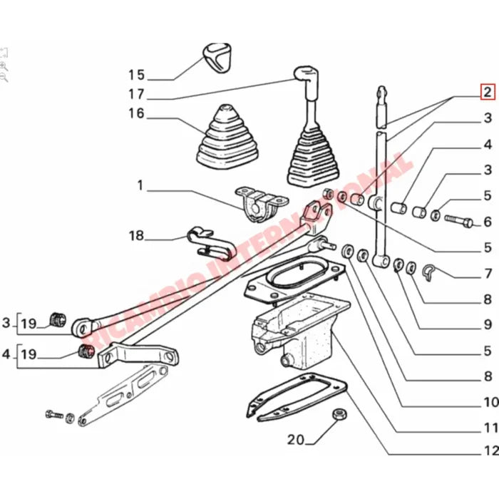 Gear Lever - Classic Fiat Panda - Clutch & Transmission Parts