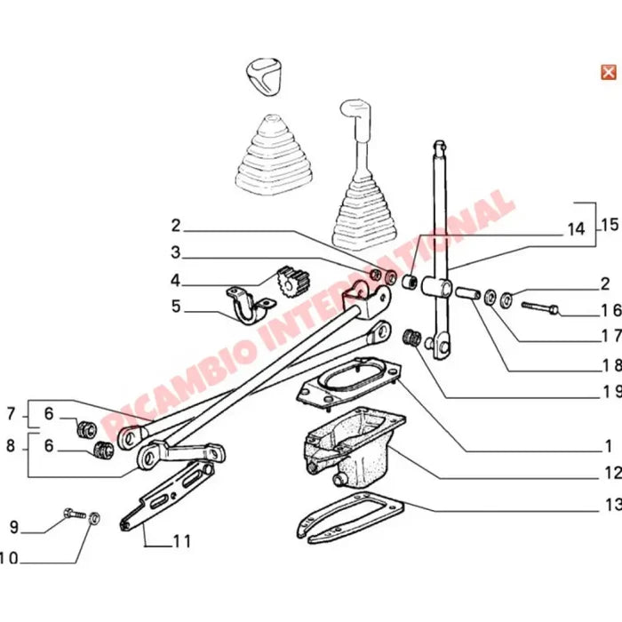 Gear Lever Linkage Bush Repair Kit - Classic Fiat Panda - Clutch & Transmission Parts