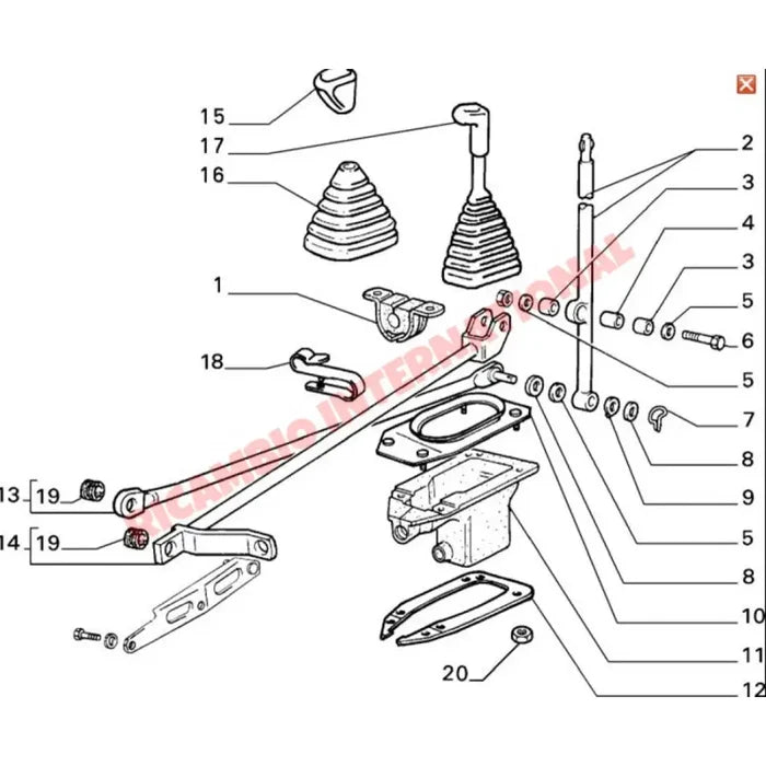 Gear Lever/Linkage Bush Repair Kit - Classic Fiat Panda - Clutch & Transmission Parts