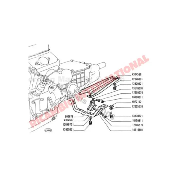 Gearbox Support Cradle/Bracket - Classic Fiat 500 126 - Gearbox and Parts