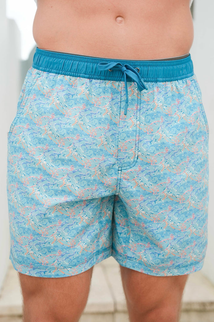 Gen Teal Performance Swim Trunks