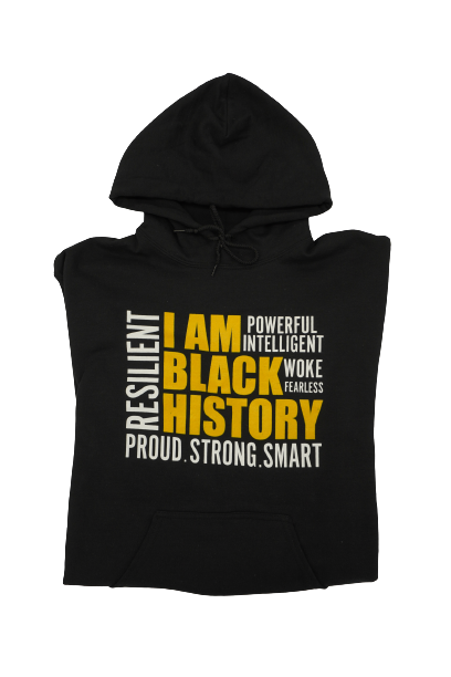 Gildan Heavy Blend BHM Hoodie - Black & Gold