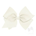 Large cream-colored bow on a white background