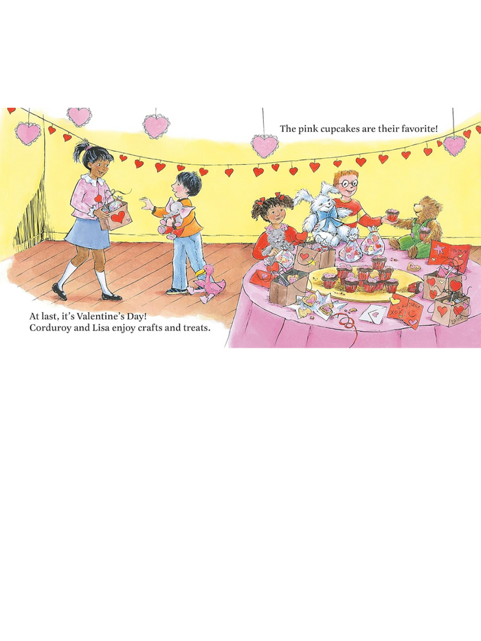 Children celebrate Valentine's Day with treats, crafts, and pink cupcakes at a festive party.