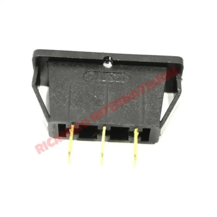 Heater Fan Switch (Black/Chrome) - Fiat 124 - Interior Switches