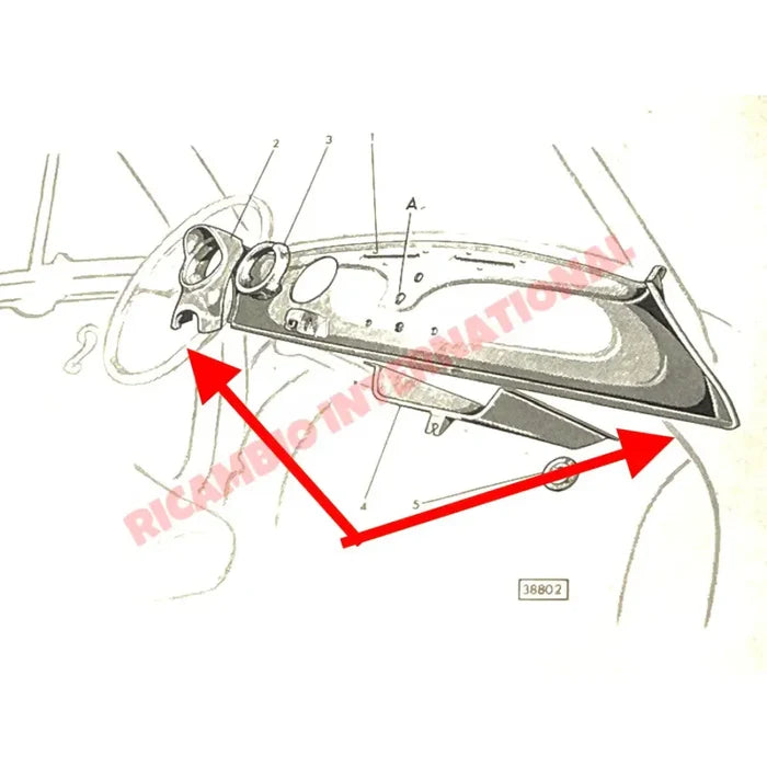 Inner Dashboard Reinforcement Panel - Classic Fiat 500 - Repair Panels
