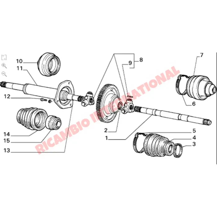 Inner Drive Shaft Boot Kit - Fiat Cinquecento Classic Panda Uno Y10 Strada Regata - Rubber Boots and Gaiters