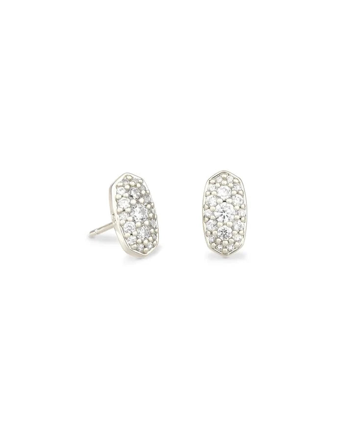 Kendra Scott Grayson Crystal Stud Silver