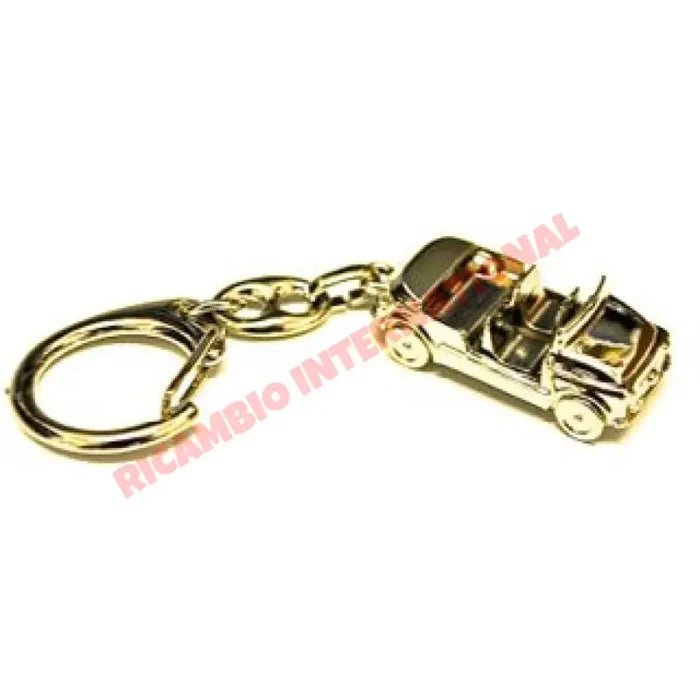 Keyring Polished Chrome ’Fiat 500 Jolly’ - Classic Fiat 500 Parts & Spares