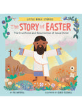 Cover of "The Story of Easter" features Jesus in a white robe with vibrant illustrations of nature.