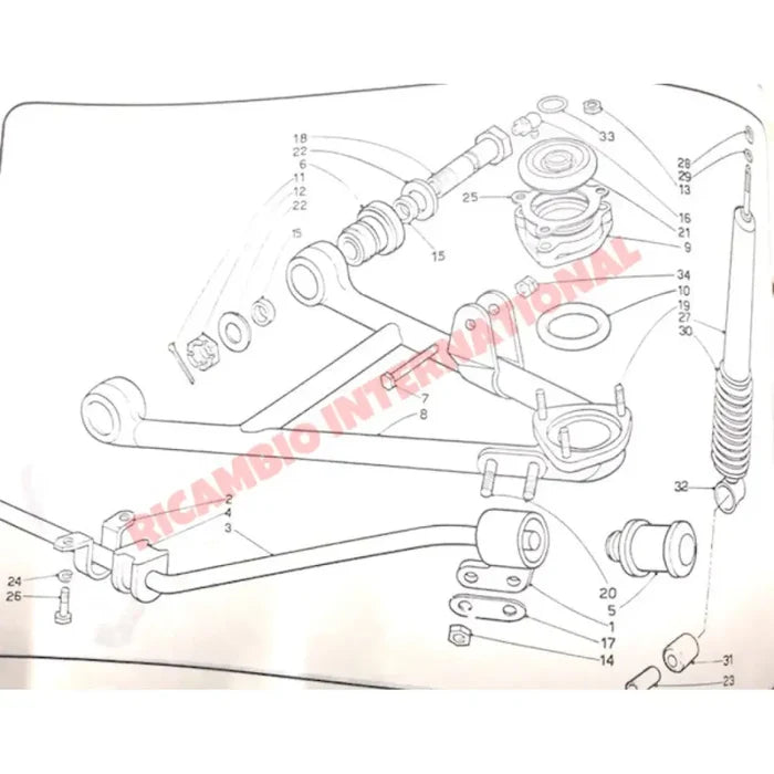 Lower Suspension Arm Bush - Lancia Fulvia - Suspension