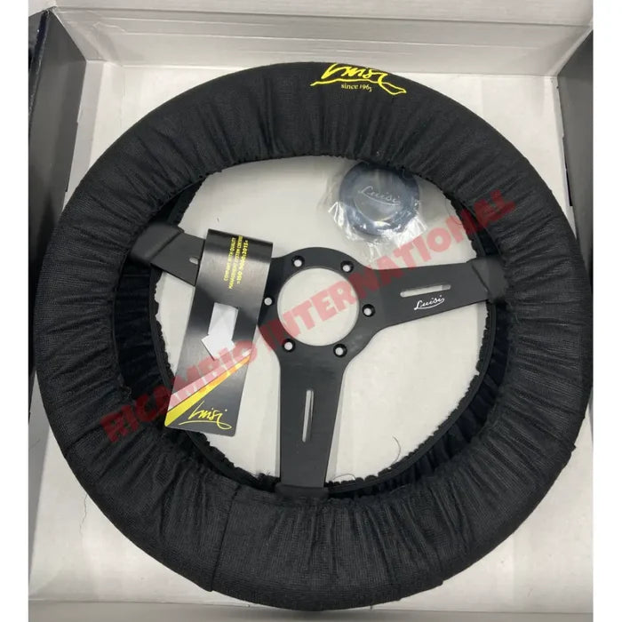 Luisi ’Mistral’ Black Leather Steering Wheel - Fiat Lancia Alfa Romeo - Steering