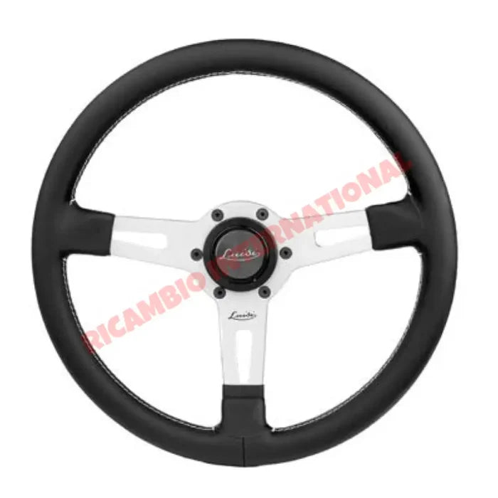 Luisi ’Sharav 340’ Black Leather Steering Wheel - Fiat Lancia Alfa Romeo - Steering