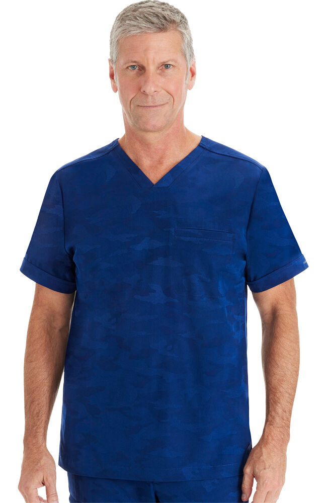 Men's Jack Camo V-Neck Scrub Top