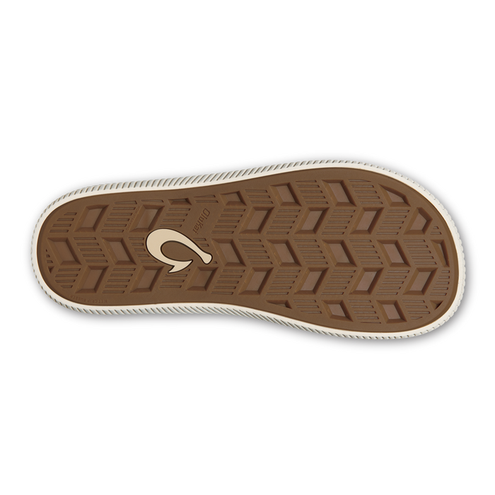 Beige sandal with a white sole on a transparent background